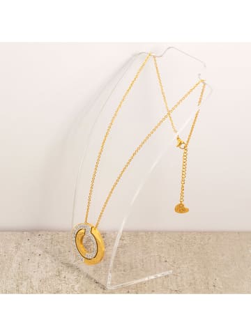 LA CHIQUITA Vergold. Halskette mit Schmuckelement - (L)45 cm
