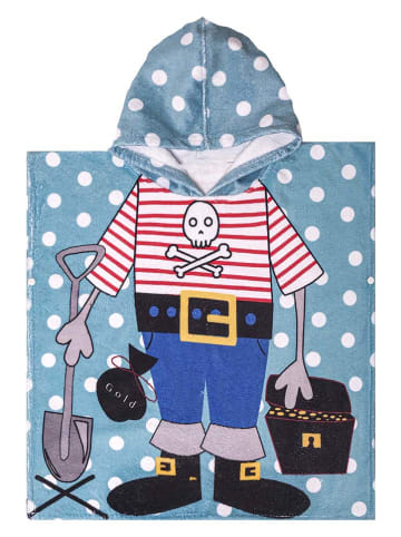 hippodino Badponcho "Pirate" blauw