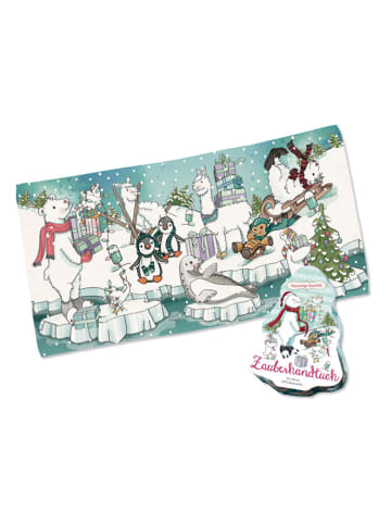 Lutz Mauder Zauberhandtuch "Winterzauber" in Türkis - (L)60 x (B)30 cm