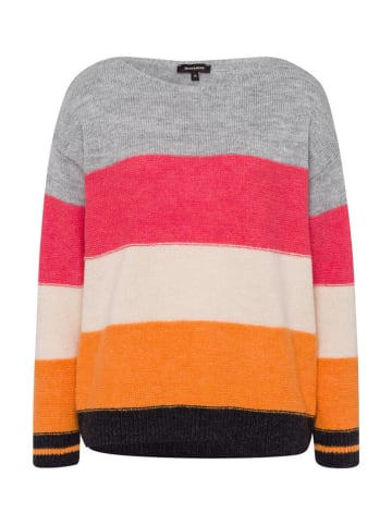 More & More Pullover in Grau/ Pink/ Orange