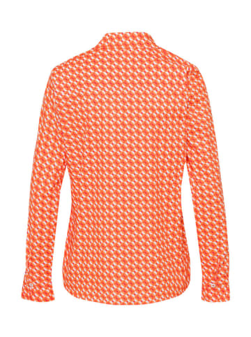 More & More Bluse in Orange/ Weiß