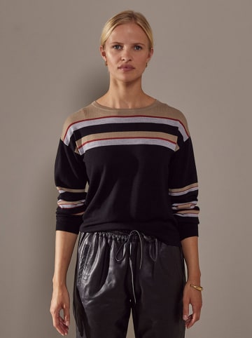 Rodier Wełniany sweter w kolorze czarno-beżowym