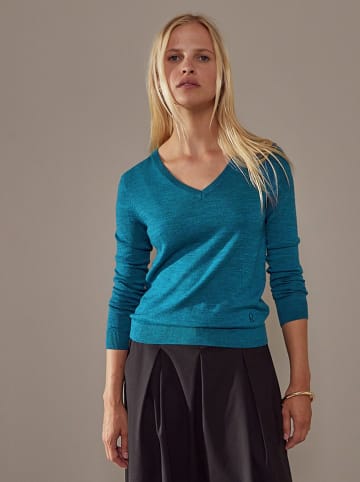 Rodier Wełniany sweter w kolorze turkusowym