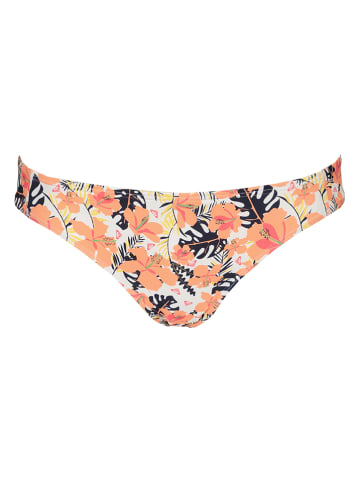 Roxy Bikini-Hose in Apricot/ Schwarz/ Weiß