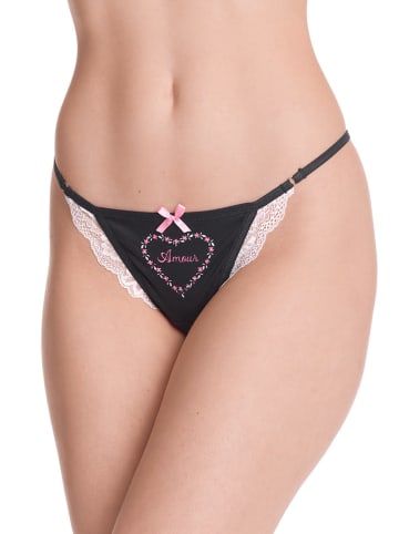 Vive Maria 2er-Set: Strings "Princess Love" in Schwarz/ Creme