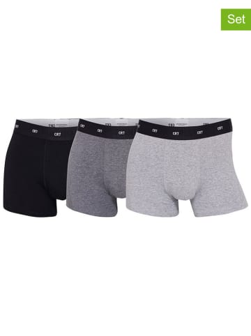 CR7 3-delige set: boxershorts lichtgrijs/grijs/zwart