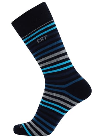 CR7 3-delige set: sokken zwart/blauw