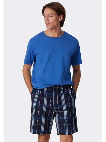 Schiesser Pyjama-Shirt in Blau
