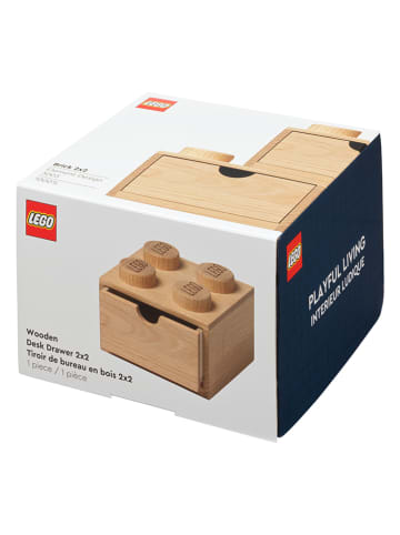LEGO Pojemnik w kolorze jasnobrązowym z szufladami - 15,8 x 11,4 x 15,8 cm