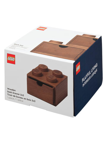 LEGO Pojemnik w kolorze brązowym z szufladami - 15,8 x 11,4 x 15,8 cm