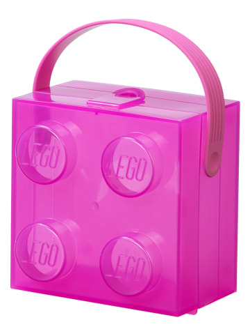 LEGO Pojemnik "Brick 4" w kolorze fioletowym na lunch - 16,5 x 11,6 x 17,3 cm