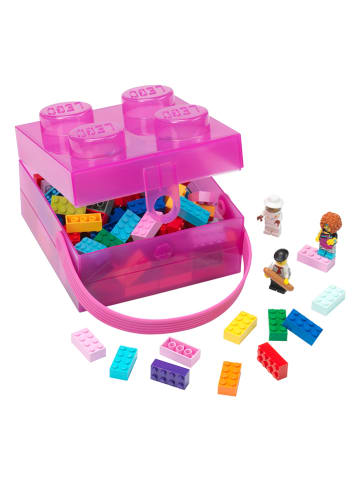 LEGO Pojemnik "Brick 4" w kolorze fioletowym na lunch - 16,5 x 11,6 x 17,3 cm