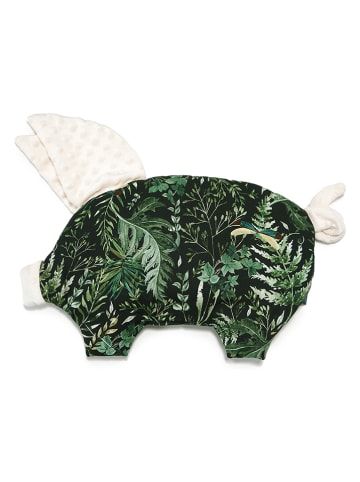 La Millou Poduszka "Sleepy Pig" w kolorze zielonym - 60 x 40 cm
