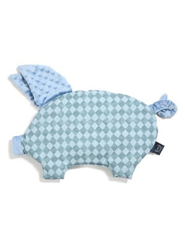 La Millou Poduszka "Sleepy Pig" w kolorze niebieskim - 60 x 40 cm