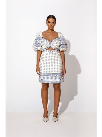 By Malina Kleid "June" in Creme/ Hellblau