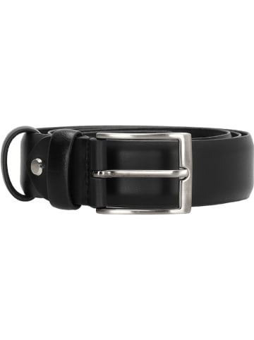 HIDE & STITCHES Leren riem "Frisco" zwart