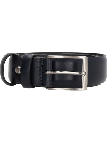 HIDE & STITCHES Leren riem "Frisco" donkerblauw