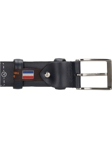 HIDE & STITCHES Leren riem "Frisco" donkerblauw