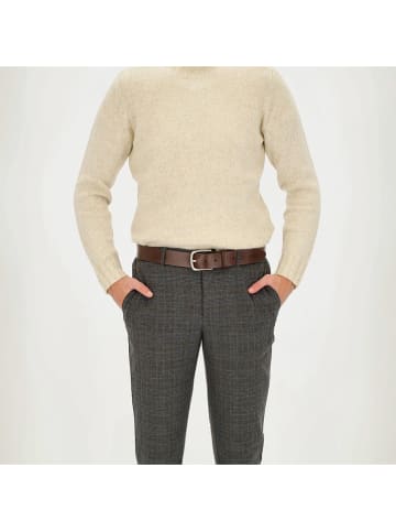 HIDE & STITCHES Leder-Gürtel "Frisco" in Dunkelbraun