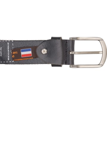 HIDE & STITCHES Leren riem "Frisco" zwart