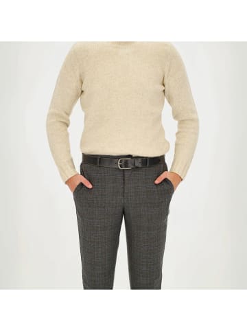 HIDE & STITCHES Leren riem "Frisco" zwart