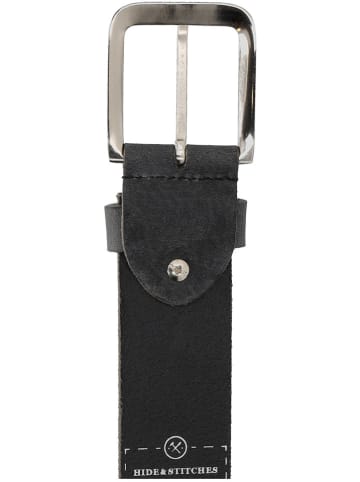 HIDE & STITCHES Leren riem "Frisco" donkergrijs