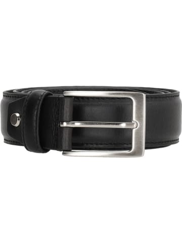 HIDE & STITCHES Leder-Gürtel "Frisco" in Schwarz