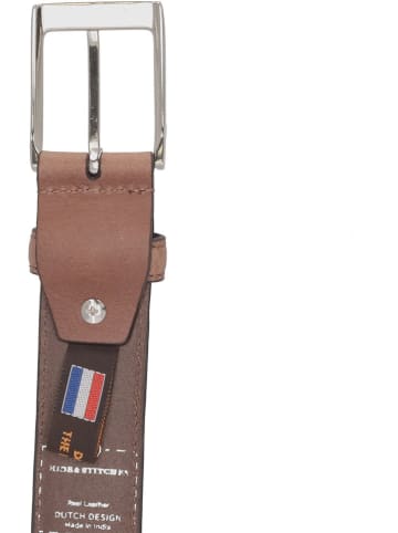 HIDE & STITCHES Leder-Gürtel "Frisco" in Taupe