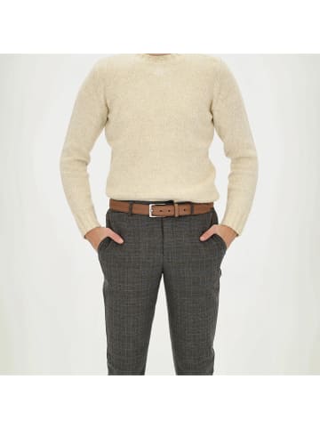 HIDE & STITCHES Leren riem "Frisco" taupe