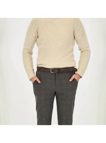 HIDE & STITCHES Leder-Gürtel "Frisco" in Dunkelbraun