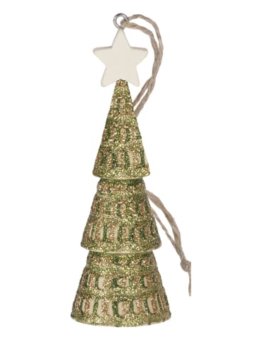 SUNNYSUE Drewniana zawieszka "Christmas tree" w kolorze brązowym