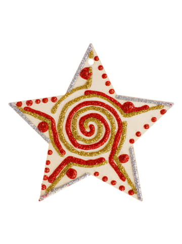 SUNNYSUE Drewniane zawieszki (12 szt.) "Big stars" w kolorze jasnobrązowym