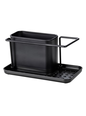 Wenko Spülorganizer "Orio" in Schwarz - (B)21 x (H)10,5 x (T)12 cm