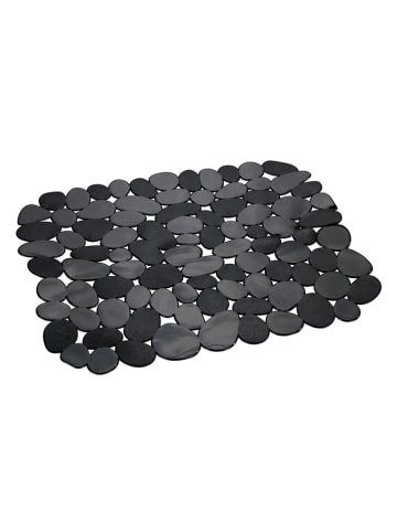 Wenko 2er-Set: Waschbeckenmatten in Grau/ Schwarz - (L)31 x (B)26 cm