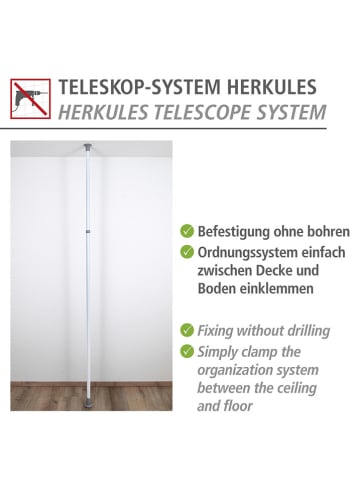 Wenko Telescopische klemstang "Herkules" wit