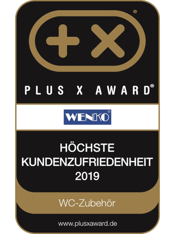 Wenko WC-Garnitur "Davos" in Schwarz - (H)35 cm