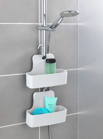 Wenko 2-delige set: douchmandjes "Barcelona" wit - (B)26 x (H)24 cm