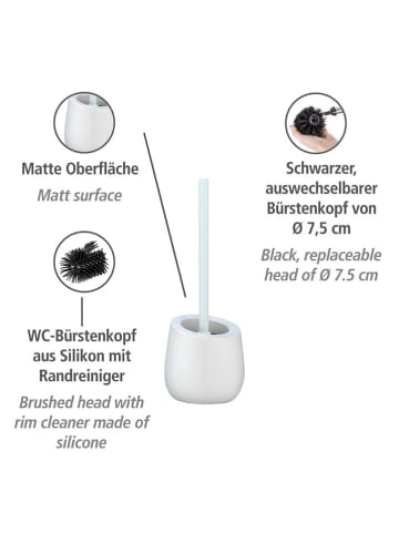Wenko Toiletborstelgarnituur "Badi" wit - (H)38 cm
