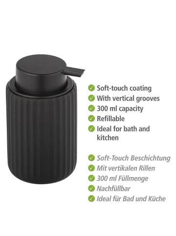 Wenko Seifenspender "Belluno" in Schwarz - 300 ml