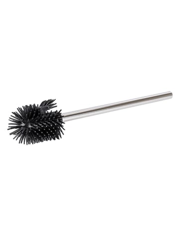 Wenko Siliconen toiletborstel zwart/zilverkleurig - (H)35 cm