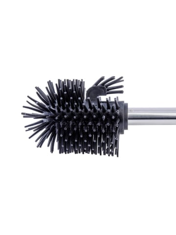Wenko Siliconen toiletborstel zwart/zilverkleurig - (H)35 cm