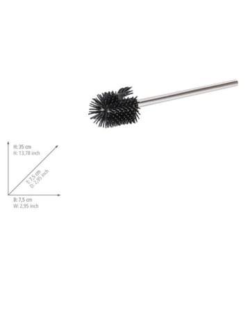 Wenko Siliconen toiletborstel zwart/zilverkleurig - (H)35 cm