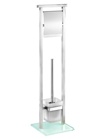 Wenko Zestaw WC "Debar" w kolorze srebrnym  - wys. 73 cm