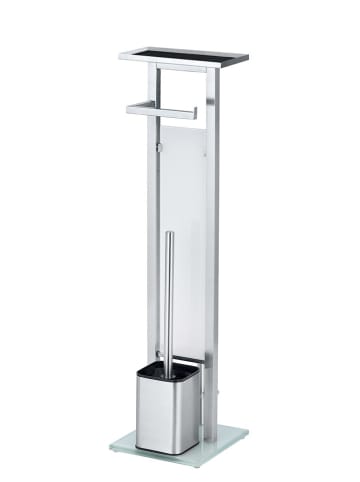 Wenko Toiletborstelgarnituur "Debar" zilverkleurig - (H)70,5 cm