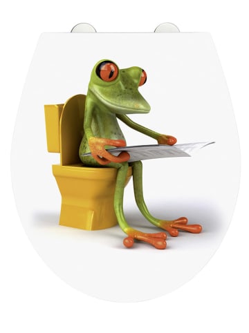 Wenko Automatyczna deska WC "Frog News" w kolorze biało-zielonym