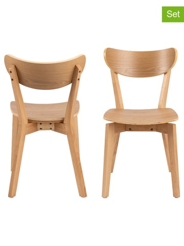Actona 2-delige set: eetkamerstoelen "Roxby" lichtbruin - (B)55 x (H)79,5 x (D)45 cm