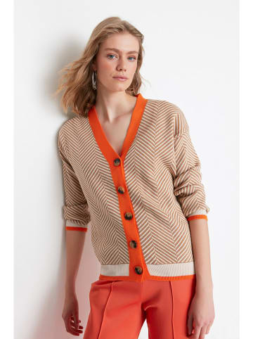 trendyol Cardigan in Camel/ Orange