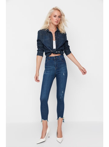 trendyol Dżinsy - Skinny fit - w kolorze granatowym