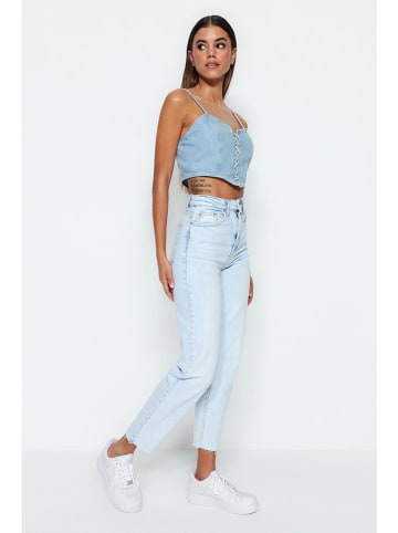 trendyol Dżinsy - Mom fit - w kolorze błękitnym
