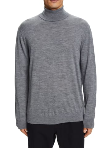 ESPRIT Wollrollkragenpullover in Grau